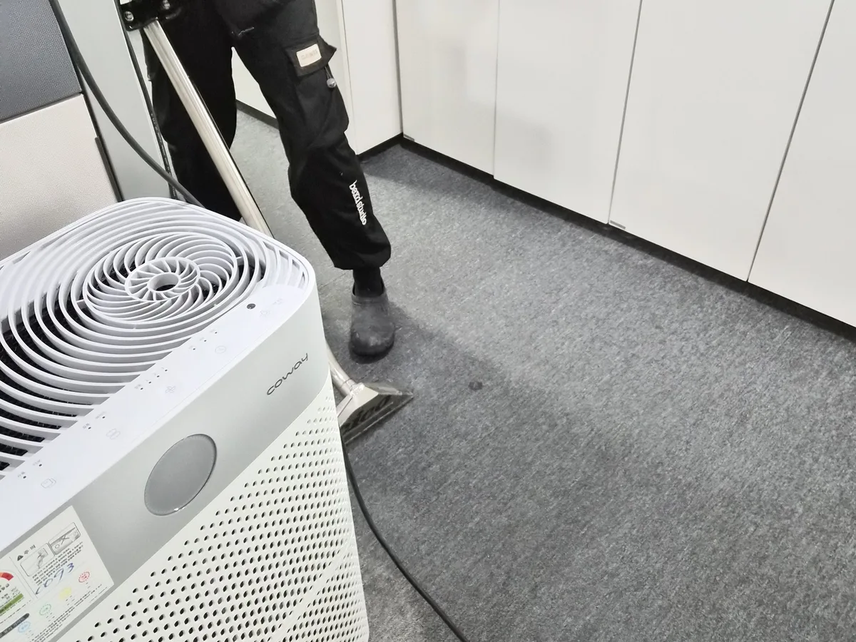 청양군 장평면 사업장 로비·복도 카페트 바닥 위생청소 사례 - 행진크린